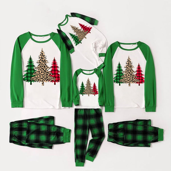 Plaid Christmas Tree Pajamas Family Pajama Set