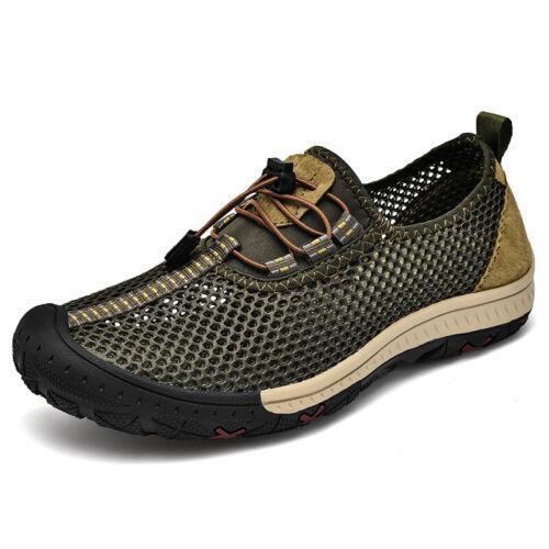 Adjustable Breathable Mesh Walking Shoes Lightweight Non-Slip Large EU Sizes From "38-48"