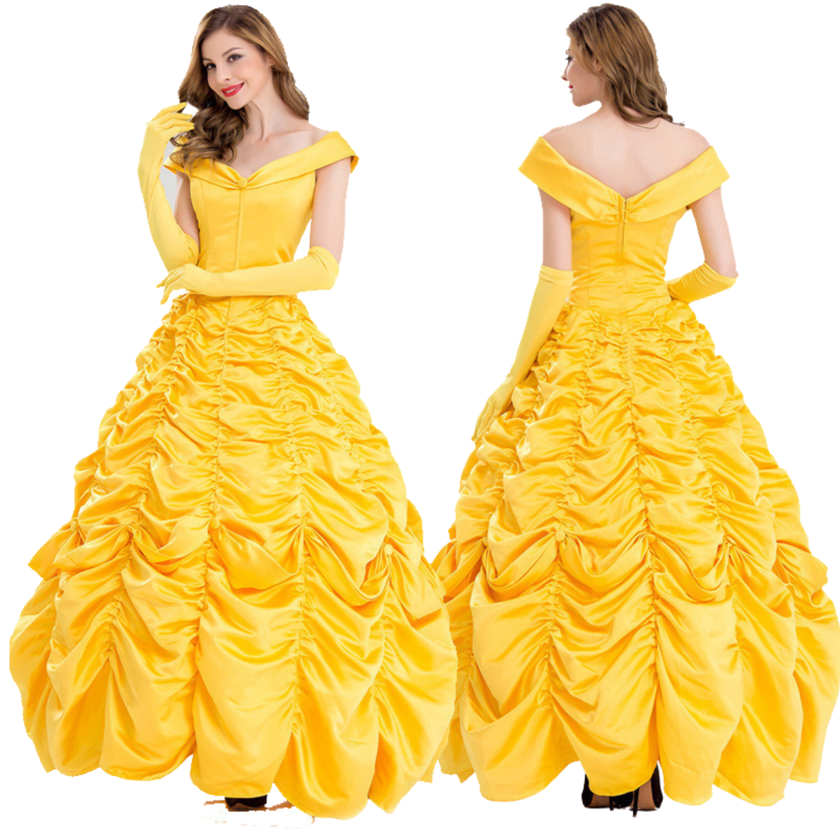 Princess Belle Costume Layered Dress up Halloween Cosplay – Minimewear