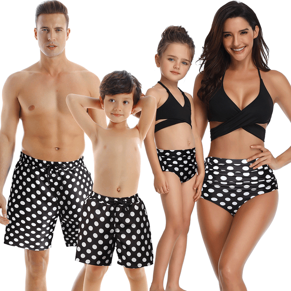 Family Matching Crossover Printed Swimsuits