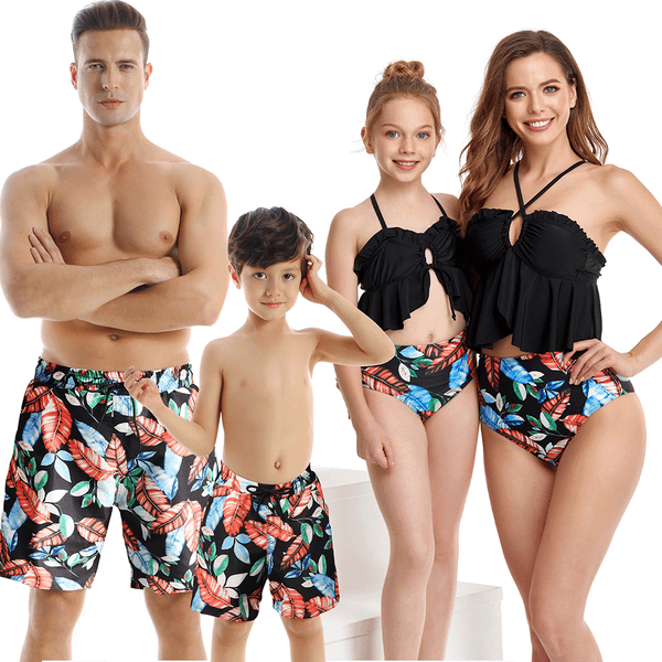 Family Matching High Waisted Swimsuits