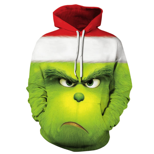 Inspired by Christmas, Santa Claus, The Grinch 3D Hooded Sweatshirt
