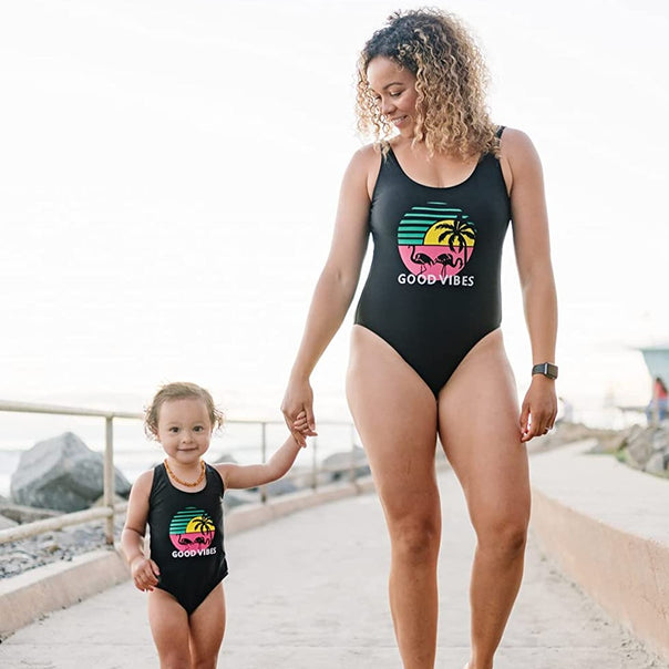 Family Matching One Piece Bathing Beach Wear