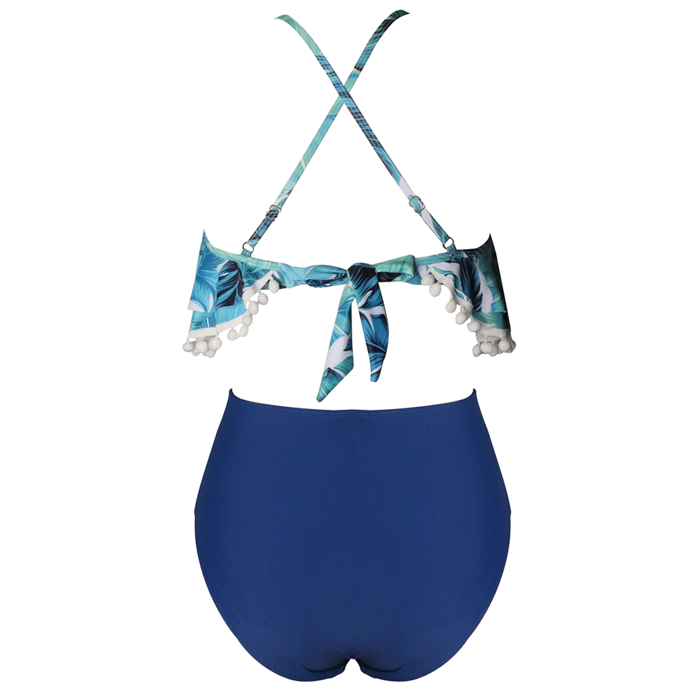 Tropical Plants Beach Sexy Bikini Swimsuit for Women