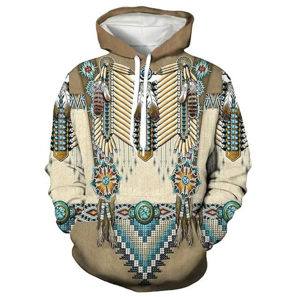 Inspired by American Indian Native Green Hoodies