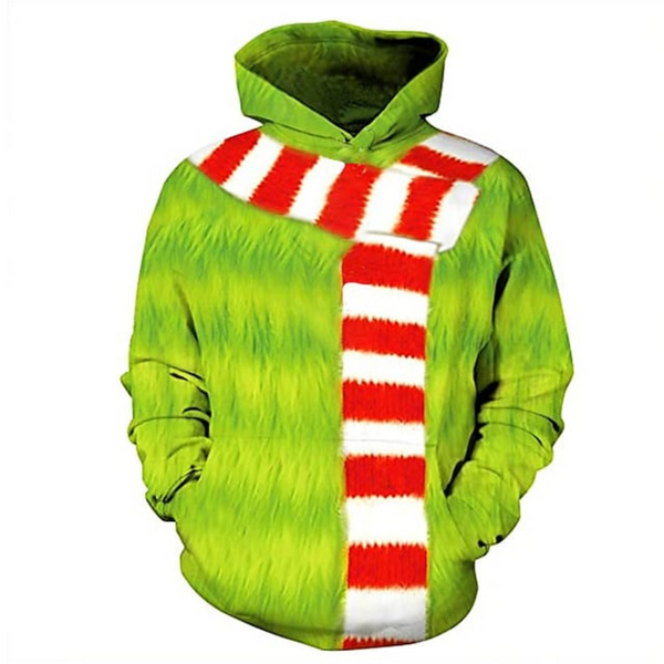 Inspired by Christmas Grinch Green Scarf Sweater Hoodie