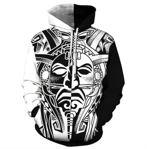 Inspired by American Indian Native Black White Hoodies