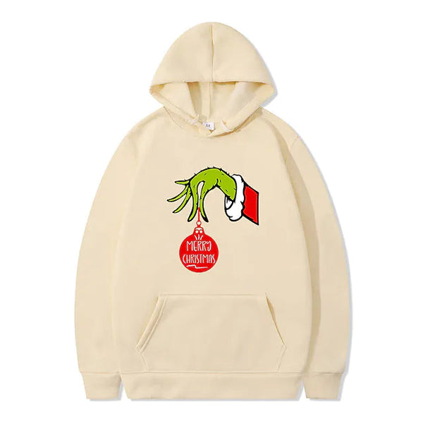 Inspired by Christmas Grinch Cartoon Manga Front Pocket Hoodie